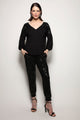Bata Bordada Timu - Preto Blusa Joulik 