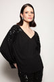 Bata Bordada Timu - Preto Blusa Joulik 