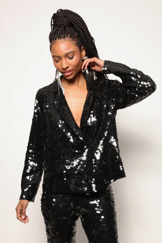 Blazer Bordado Sole - Preto Blazer Joulik 