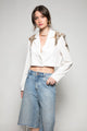 Blazer Curto Bordado Isle - Off White Blazer Joulik 