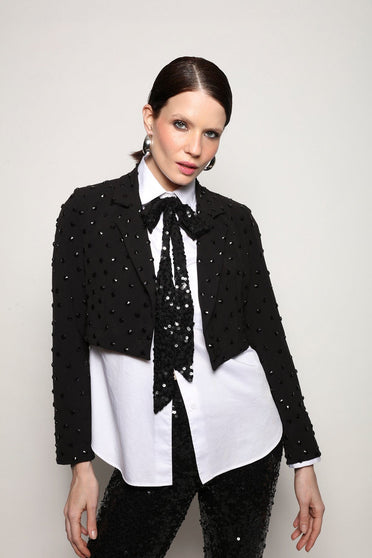 Blazer Curto Bordado Spot Blazer Joulik 