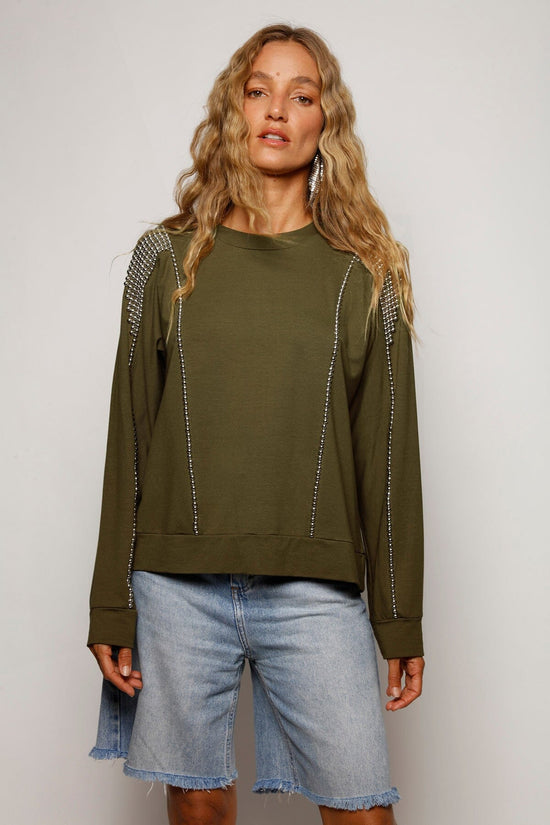 Blusa Bordada Blake - Verde (revisar tudo, preço, tag, descrição, peso, medidas) Blusa Joulik 