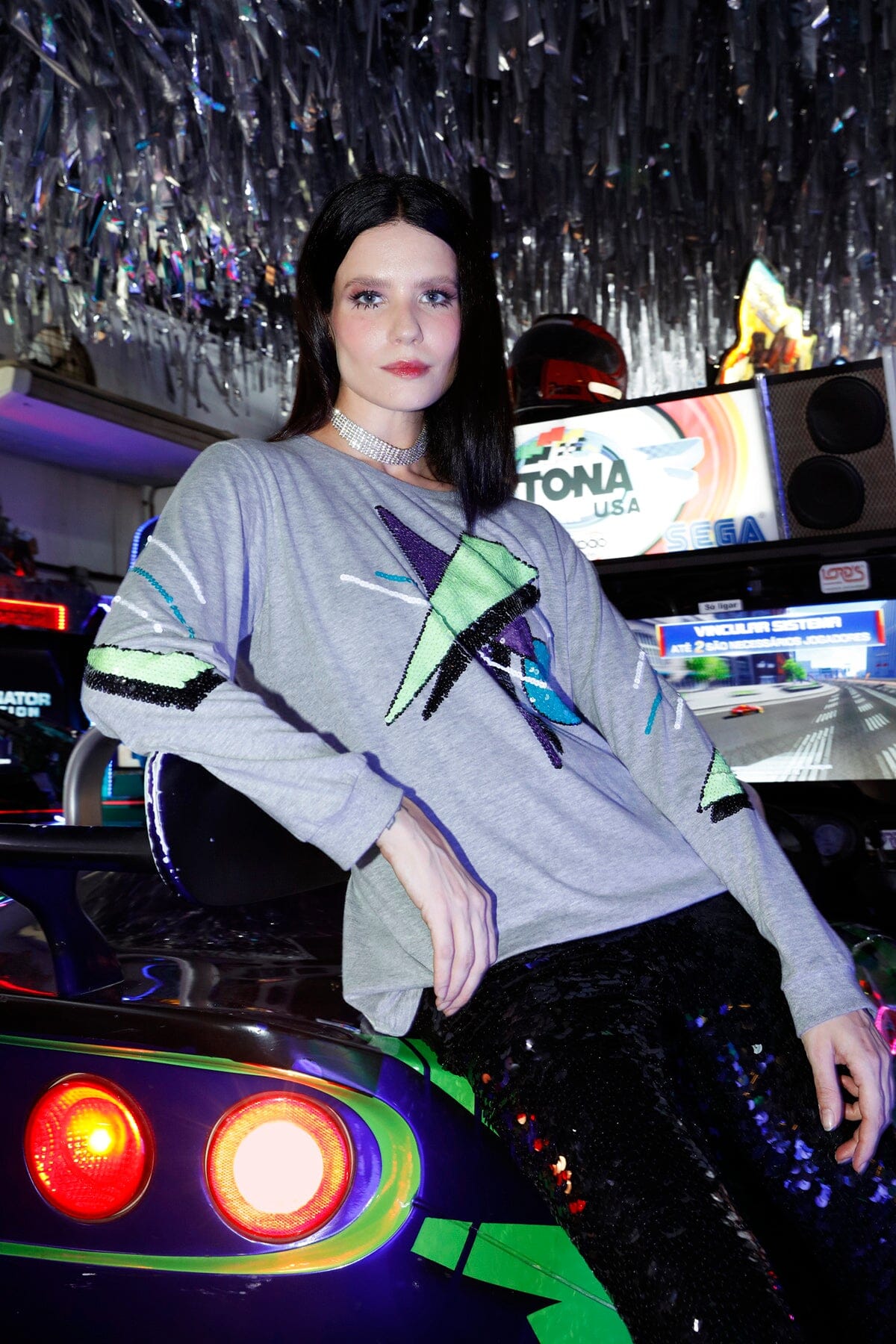 Blusa Manga Longa Bordada Otto - Mescla Blusa Joulik 
