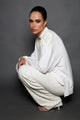 Blusa Manga Longa Bordada Tie Off White Blusa Joulik 