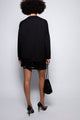 Blusa Manga Longa Bordada Tie Preto Blusa Joulik 