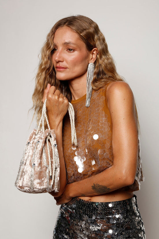 Bolsa Bordada Tassel - Bege SEM PREÇO E SKU (Cópia) Acessórios Joulik 