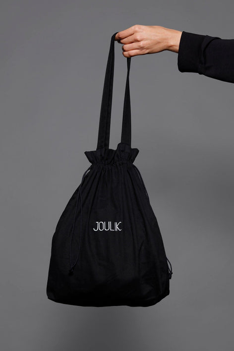 Bolsa Ecobag de Sarja Preta Acessórios Joulik 