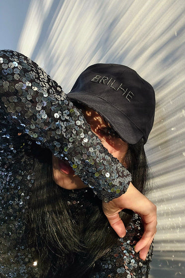 Bone Bordado Brilhe - Preto Acessórios Joulik 