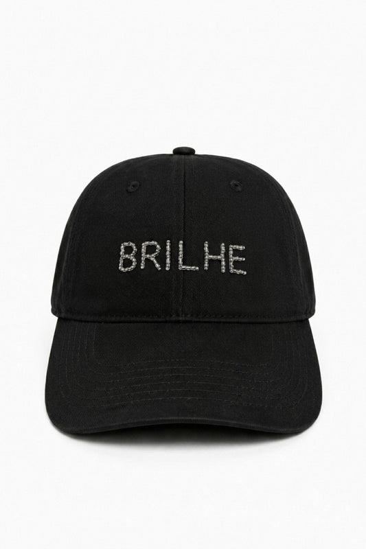 Boné Bordado Brilhe Preto Acessórios Joulik 