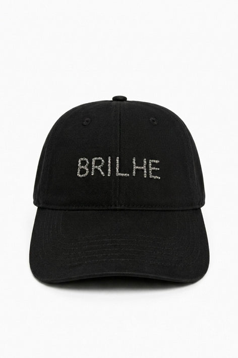 Boné Bordado Brilhe Preto Acessórios Joulik 
