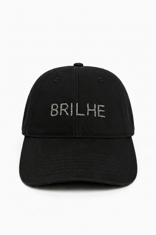 Boné Bordado Brilhe Preto Acessórios Joulik 