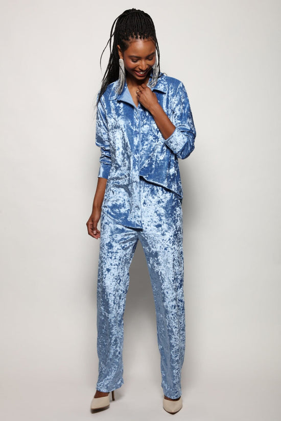 Calça de Veludo Domenica - Azul Claro Calça Joulik 