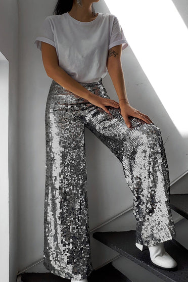 Calça Pantalona Bordada Sole - Grafite Calça Joulik 