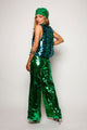 Calça Pantalona Bordada Sole - Verde Calça Joulik 