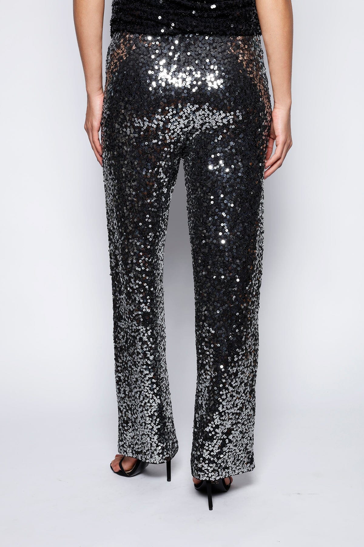 Calça Reta Bordada Luna Grafite Calça Joulik 