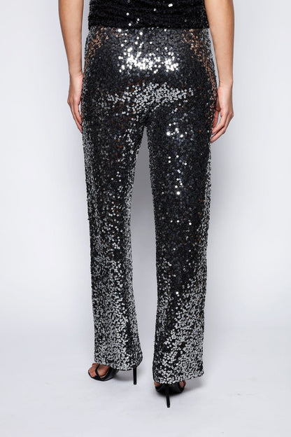 Calça Reta Bordada Luna Grafite Calça Joulik 