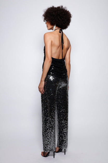 Calça Reta Bordada Luna Grafite Calça Joulik 