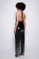 Calça Reta Bordada Luna Grafite Calça Joulik 