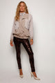 Calça Skinny Bordada Luna Marrom Calça Joulik 
