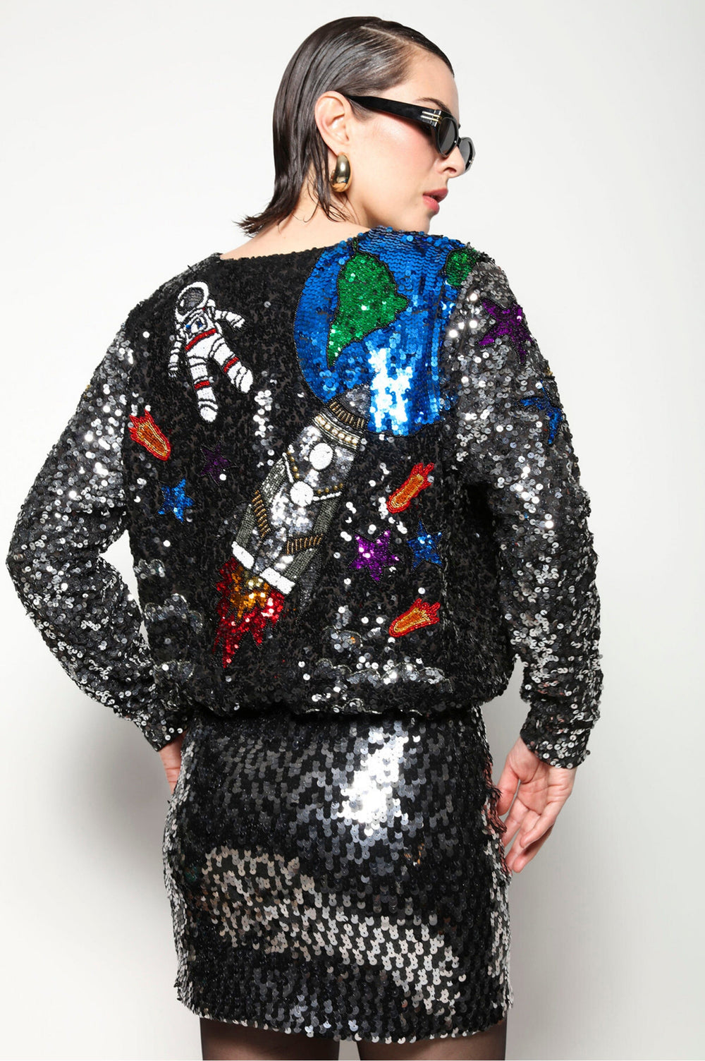 Jaqueta Bomber Bordada Foguete