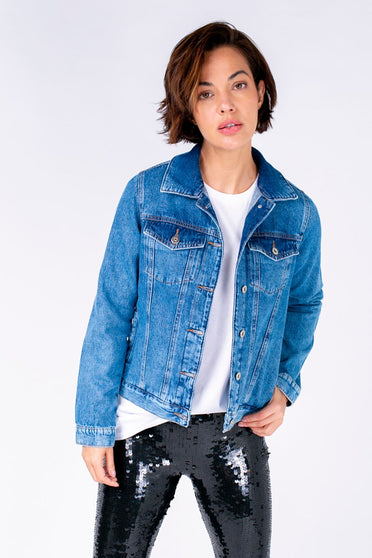 Jaqueta Jeans Basik - Azul Jaqueta Joulik 