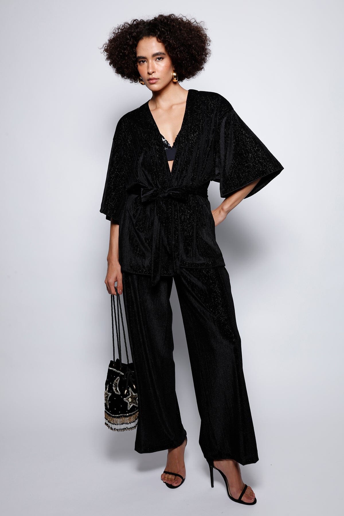 Kimono Veludo Velis Preto Kimono Joulik 