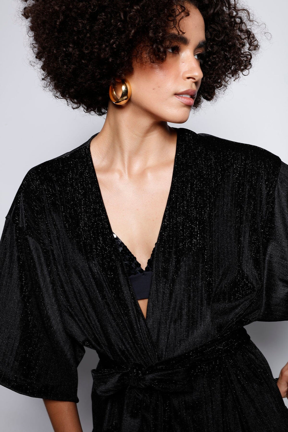 Kimono Veludo Velis Preto