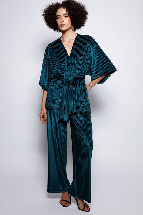 Kimono Veludo Velis Verde Kimono Joulik 