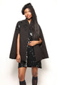 Poncho Bordado Goth - Preto Jaqueta Joulik 