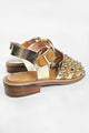 Sandália Spot - Caramelo e Dourado Calçados Joulik 