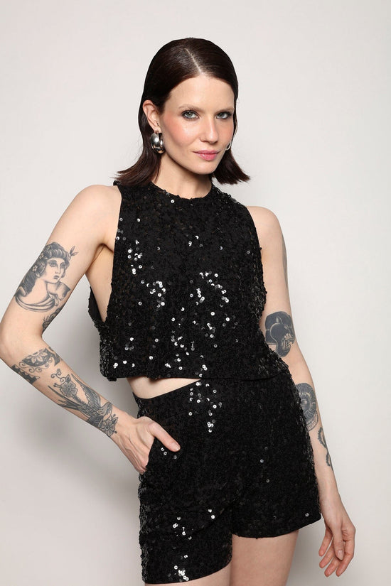 Shorts Bordado Luna - Preto Shorts Joulik 