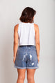 Shorts Jeans Bordado Vitru - Azul Shorts Joulik 