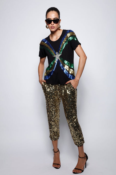 T-shirt Bordada BR Preto T-Shirt Joulik 