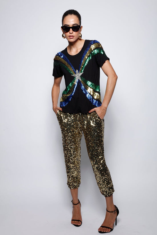 T-shirt Bordada BR Preto T-Shirt Joulik 