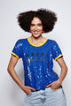 T-shirt Bordada Brasil Azul T-Shirt Joulik 