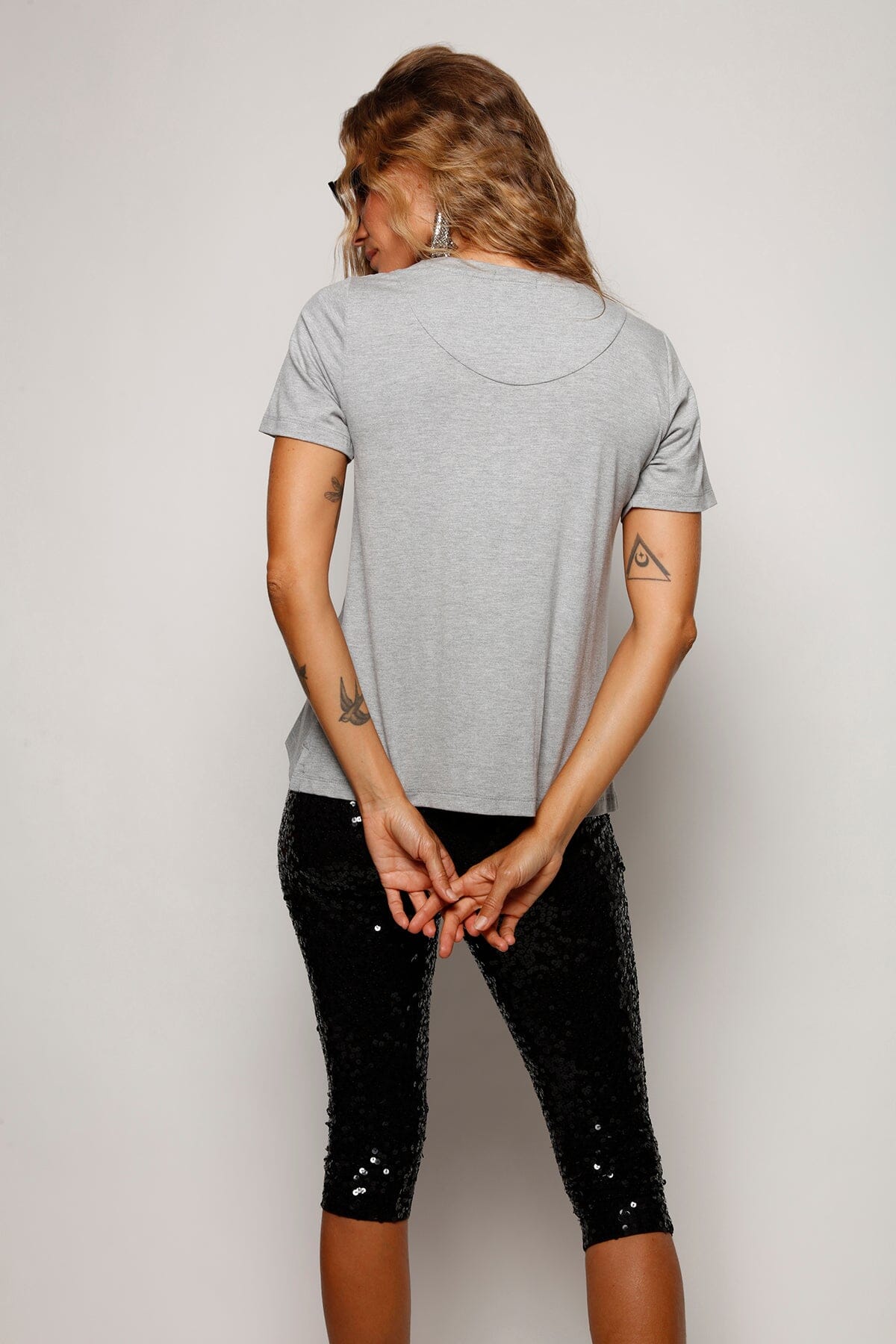 T-shirt Bordada Cora - Mescla T-Shirt Joulik 