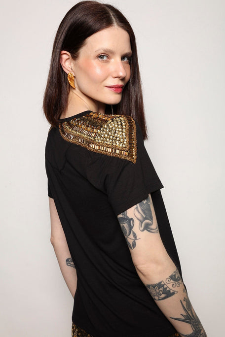 T-shirt Bordada Dijon Blusa Joulik 