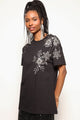 T-shirt Bordada Fiore - Preto T-Shirt Joulik 