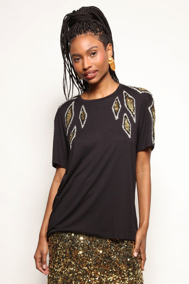 T-shirt Bordada Losan - Preto T-Shirt Joulik 