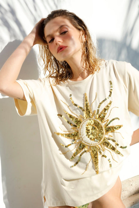 T-shirt Bordada Sun 1 