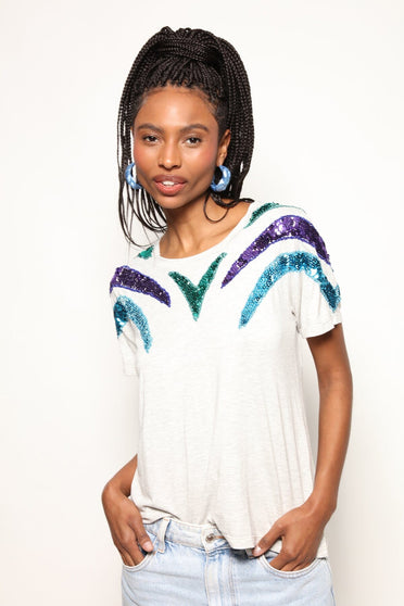 T-shirt Bordada Tibra - Mescla Claro T-Shirt Joulik 