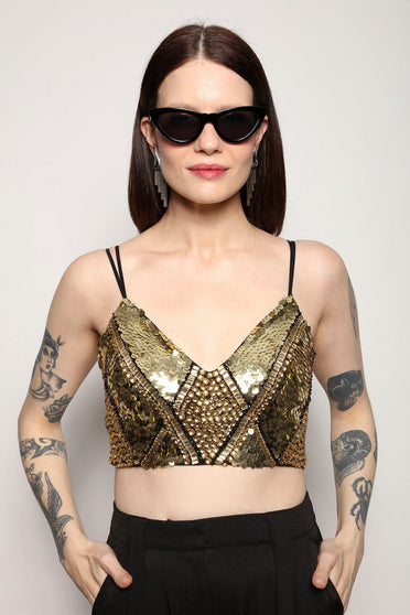 Top Bordado Lumi - Dourado Top Joulik 