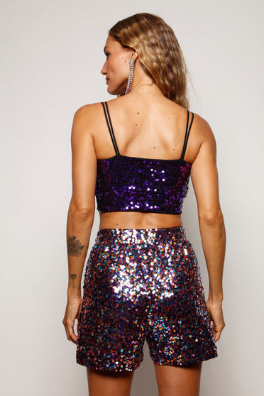 Top Bordado Luna - Roxo Top Joulik 