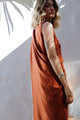 Vestido Longo Básico Sonia Terracota Vestido Joulik 