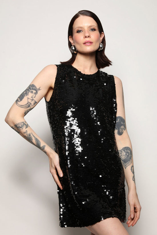 Vestido Mini Bordado Sole - Preto Vestido Joulik 