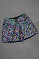 Shorts Luna Joulik bordado manual com paetês colorido. Peça com muito brilho ideal para usar em festas, shows e eventos.
