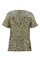 Costas da tshirt joulik com bordado feito à mão em toda a peça de paetês salpicados na cor dourado com brilho
